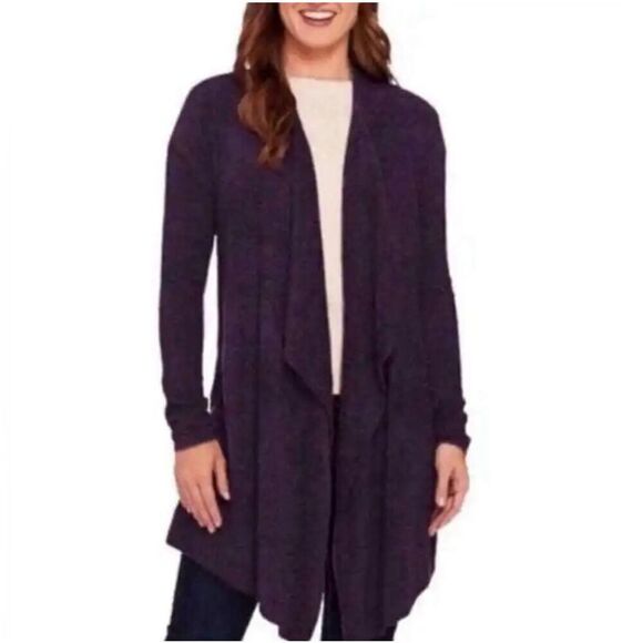 Barefoot Dreams CozyChic Lite Calypso Wrap Cardigan Purple Women’s S/M - Picture 1 of 6